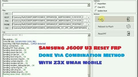 Samsung J600F U3 Reset FRP Done Via Combination Method With Z3X
