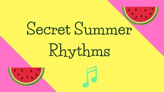 Secret Summer Rhythms - Icon mode notation game for elementary music - quarter and eighth notes Secret Summer Rhythms - Icon mode notation game for elementary music - quarter and eighth notes
