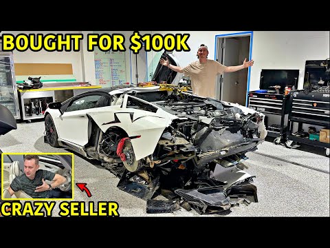 Rebuilding The CHEAPEST Wrecked Lamborghini Aventador SV In The WORLD!!!