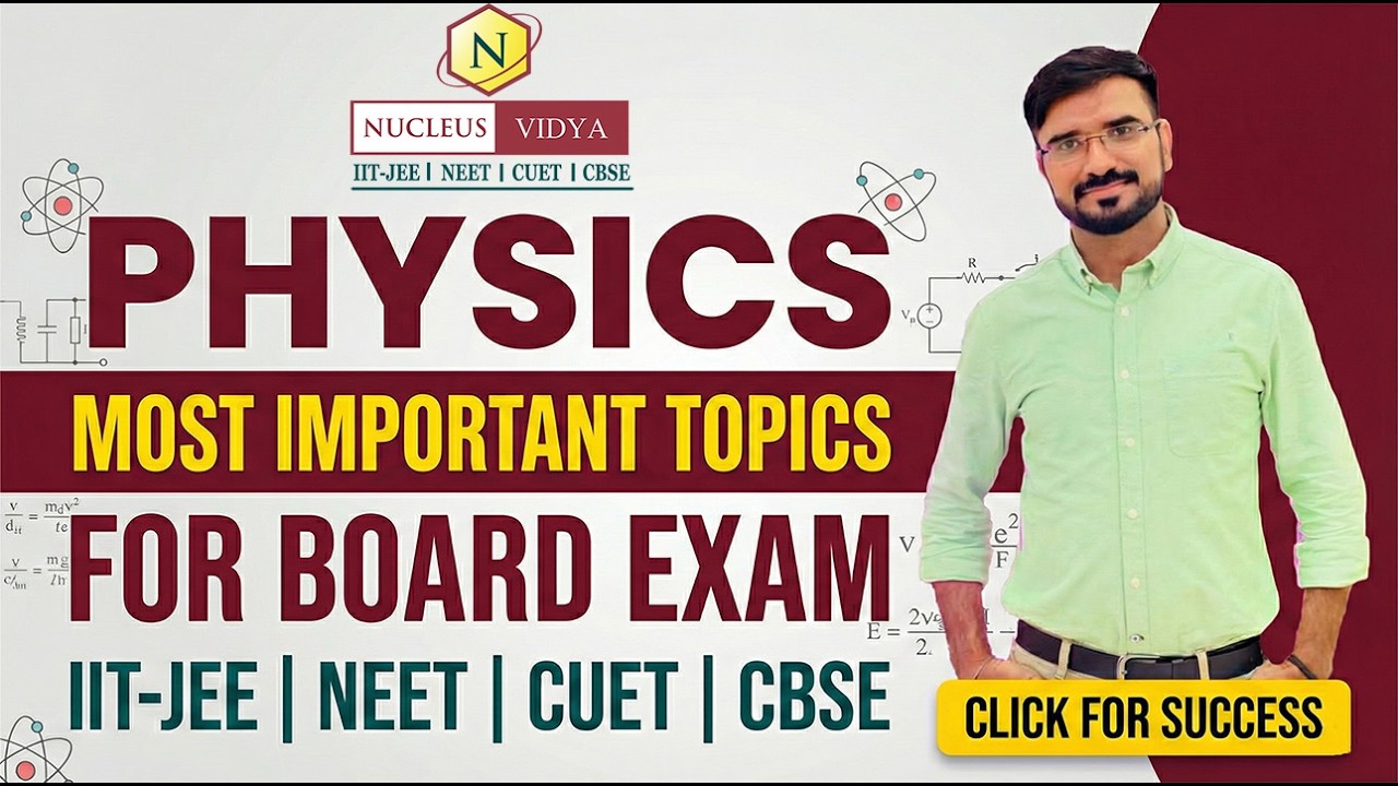 Physics Most Important Topics #cbse #cbseclass12 #physics
