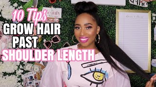 Grow Relaxed Hair PAST SHOULDER LENGTH with 10 TIPS!!