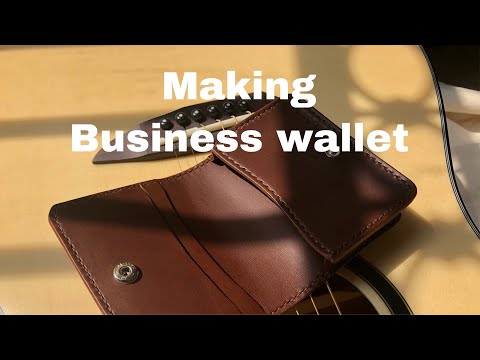 [Leather craft] 가죽공예 명함지갑 만들기/Making business card wallet
