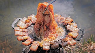 김치 삼겹살 / 그리들 / kimchi pork belly / camping food / 오겹살 / 캠핑요리 / 캠핑한끼