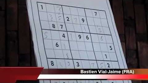 World Sudoku Championship 2012 Quarterfinal Bastien Vial-Jaime