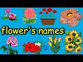 Learn Flower&#39;s Names with pictures and correct Pronunciation | Flower&#39;s names Vocabulary for Kids