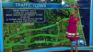 New traffic shift expected on Laskin Road in Virginia Beach on Monday