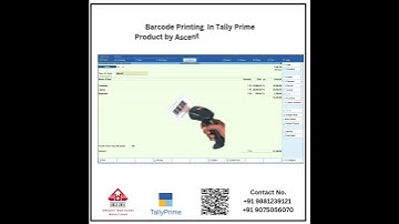 Barcode Printing In Tally Prime For More Details 9075056050 / 9881239121