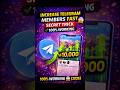 Increase Telegram Members Fast 🚀 | Secret Trick 100% Working 😱 (2026) #telegram #instagram #youtube