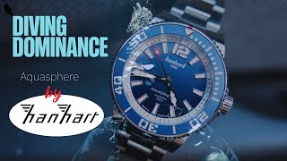 DIVE DOMINANCE!! HANHART Aquasphere Ocean Fade Dive watch REVIEW | SWISS MADE DIVE WATCH QUALITY