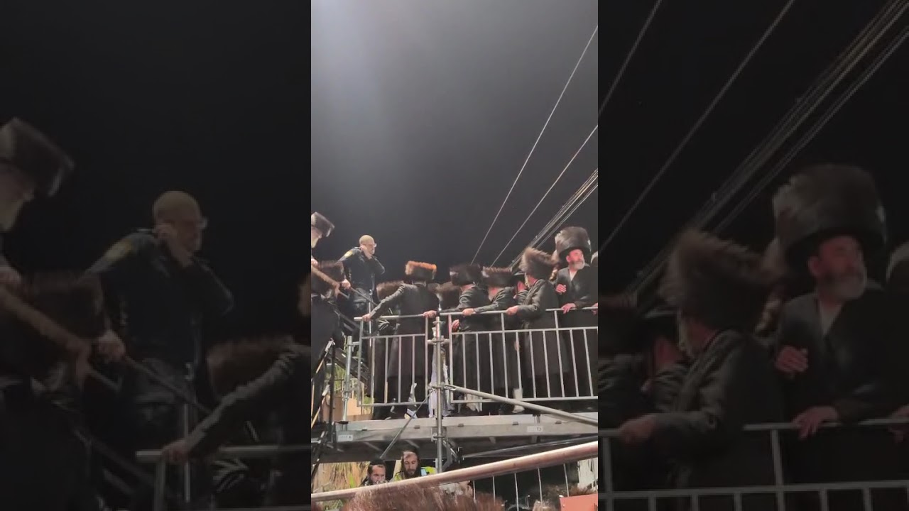 Satmar Rebbe Leaving The event after police deemed it unsafe to continue