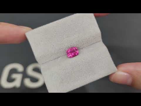 Pink spinel Mahenge cushion cut 1.10 carats, Tanzania Video  № 1