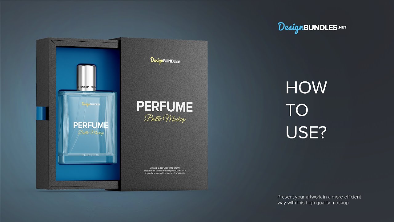 Perfume Bottle With Paper Gift Box Mockup Youtube