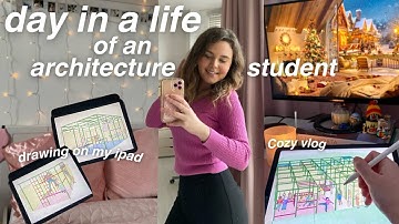 DAY in the life of AN ARCHITECTURE STUDENT: *cozy vlog* prepping for a design studio