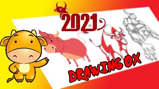 Drawing Ox in 3 Different styles | Lunar New Year 2021 screenshot 5