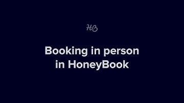 Booking a Project in person in HoneyBook