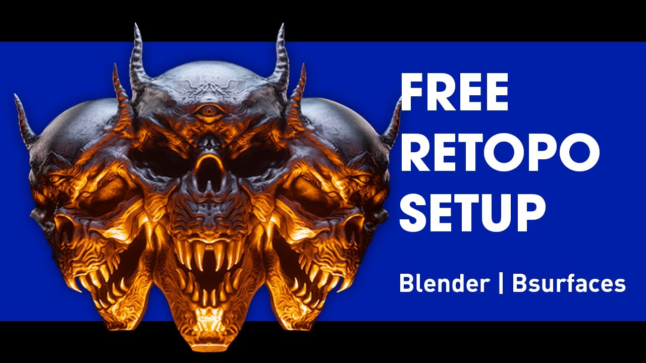 [TUTORIAL] Free Retopology Setup [Blender | Bsurfaces] - YouTube