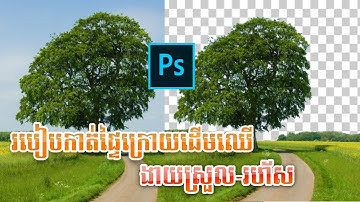 របៀបកាត់​ Background ផ្ទៃមេឃ​, Hair cut and Remove background #tutorial #adobephotoshop