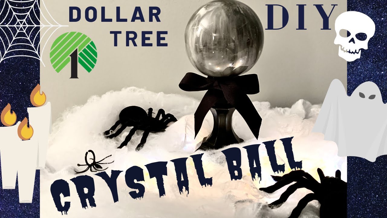 🔮Crystal Ball Dollar Tree DIY Halloween Dollar Tree Craft How to