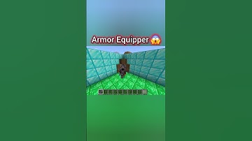 Easy Automatic Armour Equipper 😲💯 #minecraft #minecraftshorts