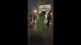 Climbing A Giant Balloon Washington Square Park , Nyc Share Please