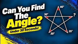 Can You Find the Missing Angle 🔥 | Geometry Puzzle