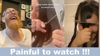 Painful to watch these TikTok Hair Fails 🙈 - Hairdresser reacts