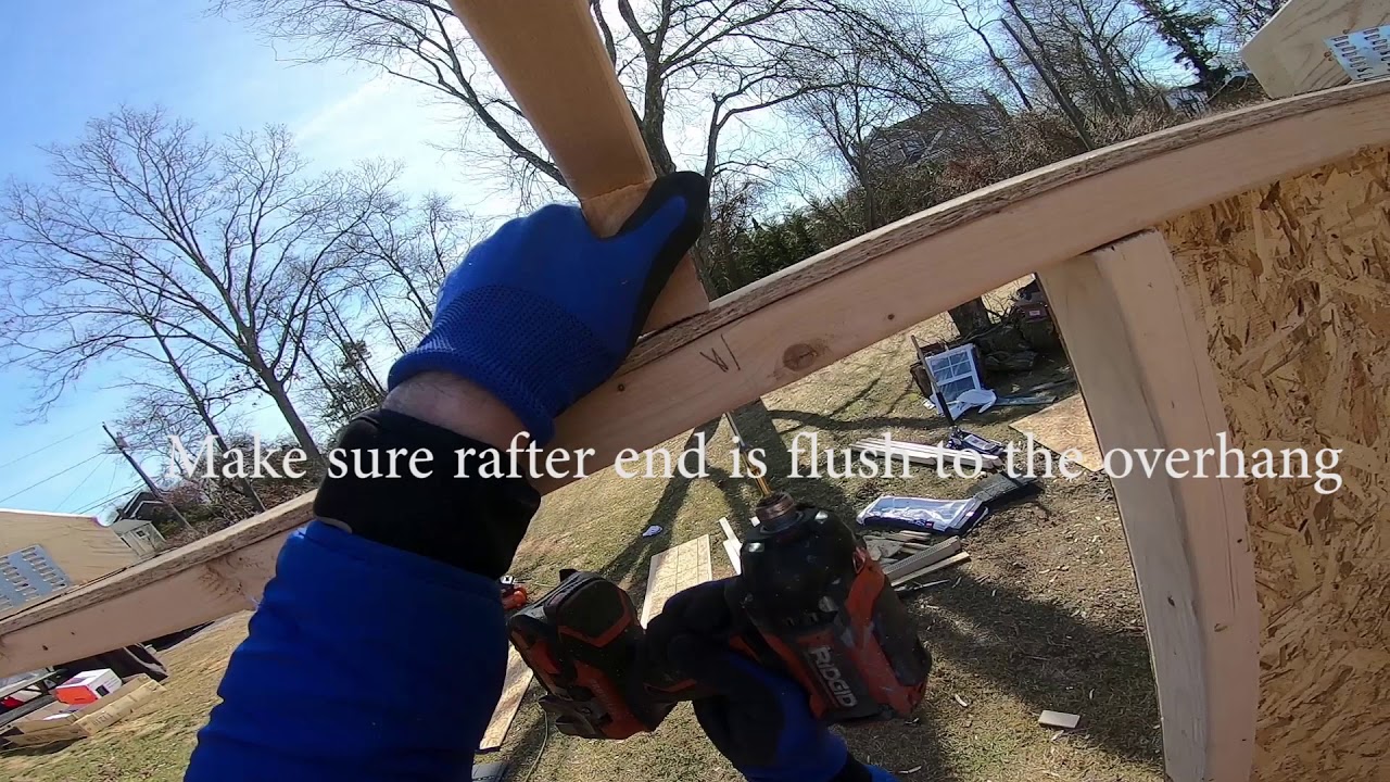 stratford 12x8 shed rafter installation - youtube