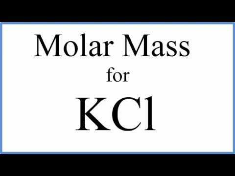 KCl का मोलर द्रव्यमान/आणविक भार : पोटैशियम क्लोराइड