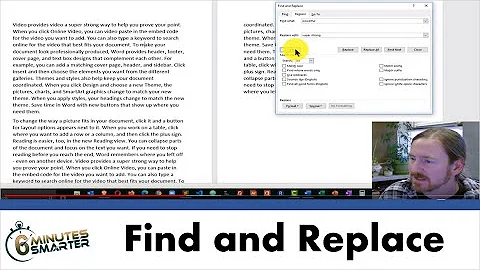 Find and Replace Text, Formats, and Paragraph Marks in Word