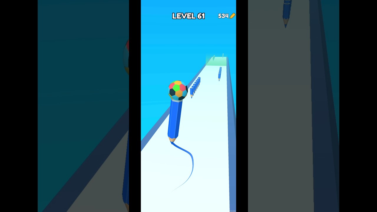 Rainbow Ball Long Pencil Run Level - 61 - 