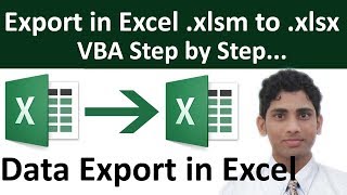 Export Data in Excel .xlsm to .xlsx in Hindi Step by step