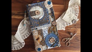 Diy Fabric Junk Journal covers #slowstich #sew4thesoulhannemade #sew4thesoulbook - Tutorial de telas
