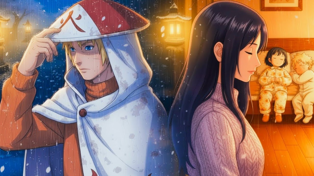 Coming Home to Rest with Hinata on a Rainy Night | Naruto Silent Days