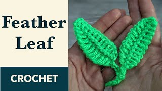 Crochet Feather | Crochet Feather Leaf. Semi-Transparent Leaf. Crochet Hook 4.5 mm.