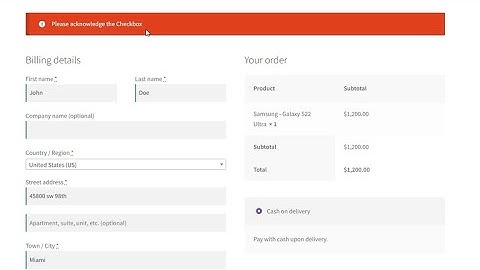 Add an acknowledge field on the checkout without using any plugin (WooCommerce)