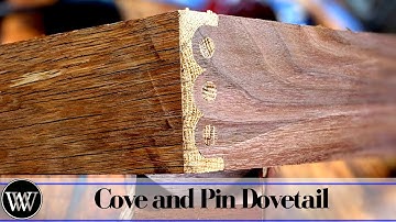 How to make a Cove and Pin Dovetail With Hand tools, Live | Knapp joint