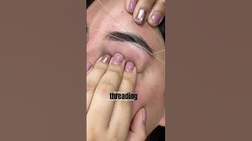 Transforming Bushy Brows into Gorgeous Arcs! #shorts #shortsfeed #youtubeshorts #eyebrows #threading