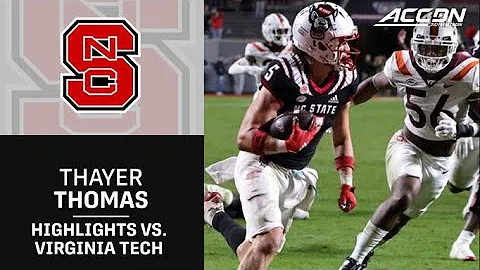 NC State WR Thayer Thomas Highlight vs. Virginia Tech