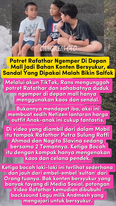 Momen Rafathar sedang ngemper di pinggir Mall bersama 2 Temanya😱 #shorts #rafathar #artis #trending