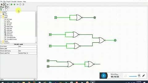 1 1 Lab Lecture Part 2 Video,Proof of Universality of NAND of NOR gate Using Logisim Software.