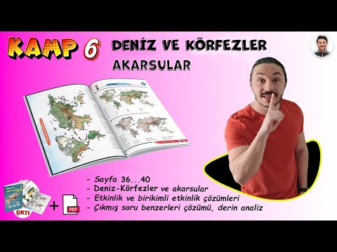 🌎Dünya AKARSULAR ve DENİZ-KÖRFEZLER  Harita Bilgisi Çalışması 🚀KODLAMALARLA 📌KAMP-6