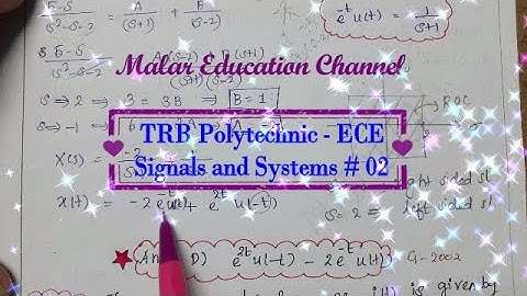 TRB Exam preparation/TRB Polytechnic ECE/GATE/ Signals and System #02