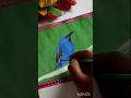 blue bird painting #shorts #ytshorts #youtube #art #Truptiart