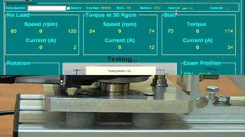 EOL Motor Tester for DC Gear Motor with MEA Inertial Dynamometer (MotorLine) - 2 Exam Profiles