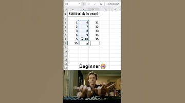 Sum trick in excel #exceltricks #excel #exceltips #excelformula #excelmastery