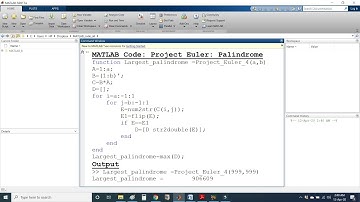 Project Euler in MATLAB Problem 4: Palindromic number of two 3-digit numbers