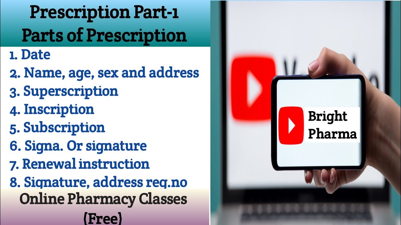 Pharmaceutical Prescription | Parts Of Prescription In Hindi | Bright Pharma |