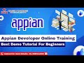 Appian class 01  appian developer tutorial for beginners  appian training  harsha trainings