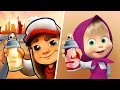 Subway Surfers VS Masha And The Bear Subway Surfers 