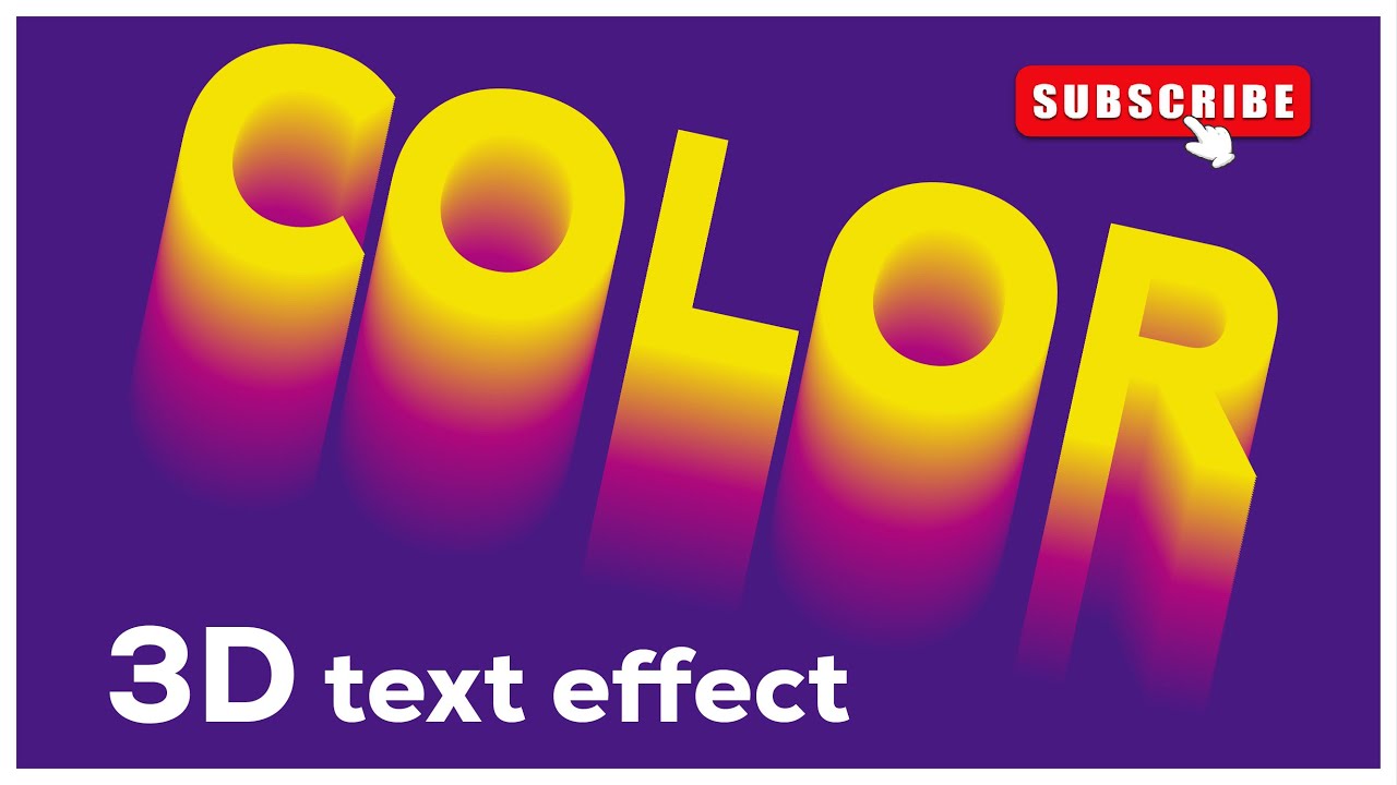 How to Make 3D Text Effect in Adobe Illustrator Tutorial | Step-by-Step ...